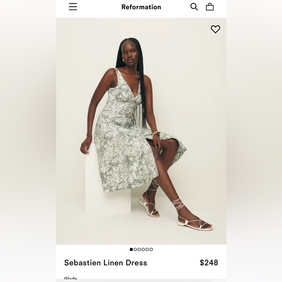 Reformation Sebastien Linen Dress NWT